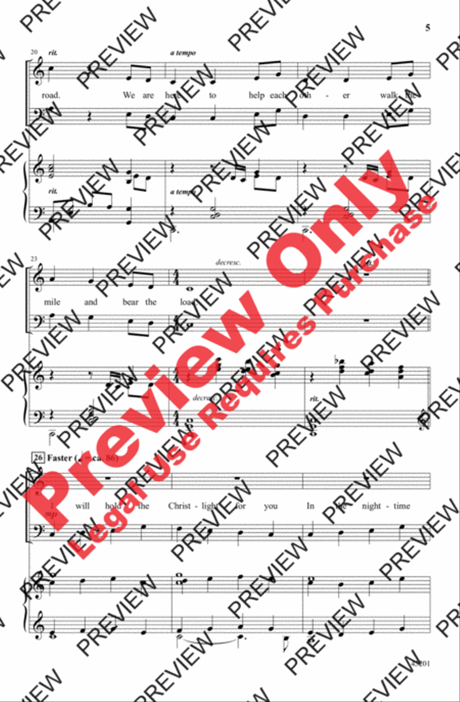The Servant Song 4-Part scores gallery preview page 5