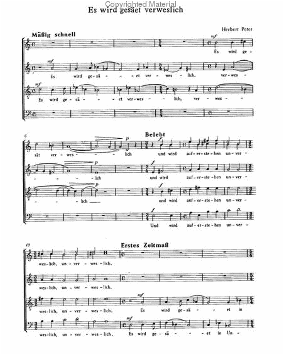 Es wird gesaet verweslich 4-Part scores gallery preview page 2