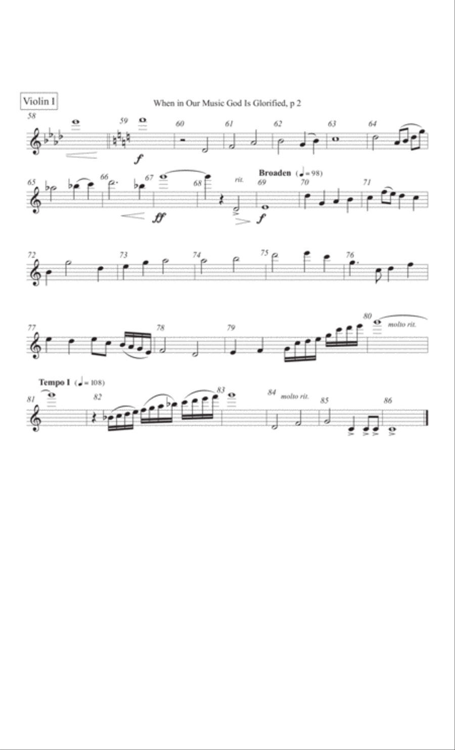 When in Our Music God Is Glorified 4-Part scores gallery preview page 43