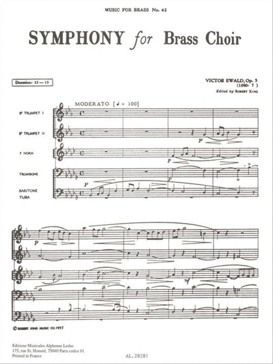 Victor Ewald - Symphonie Pour Cuivres A 5 Voix (arr. Robert King) Brass Ensemble scores gallery preview page 2