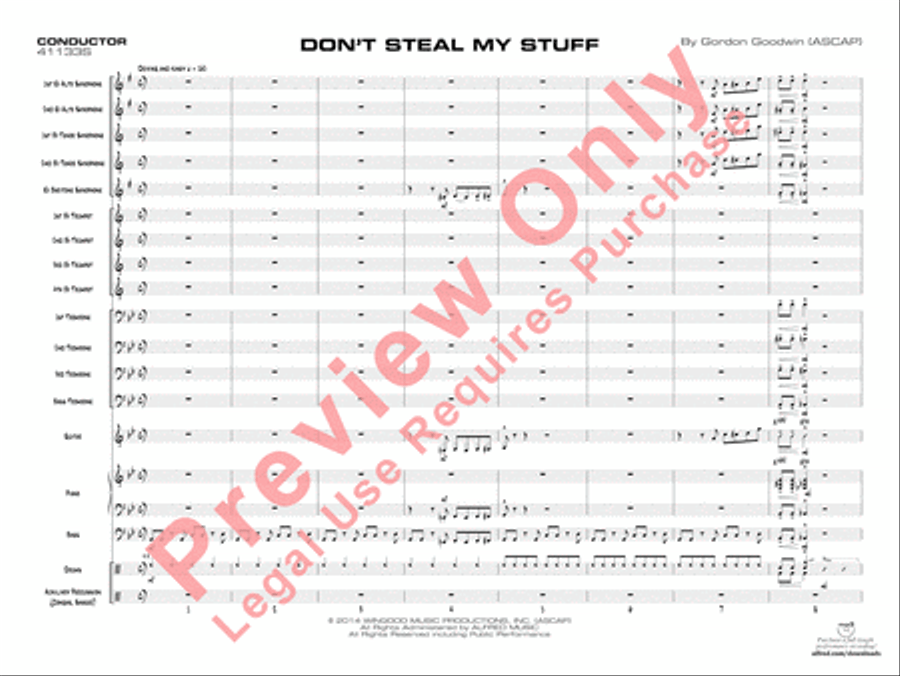 Don't Steal My Stuff Don't Steal My Stuff Jazz Ensemble scores gallery preview page 4