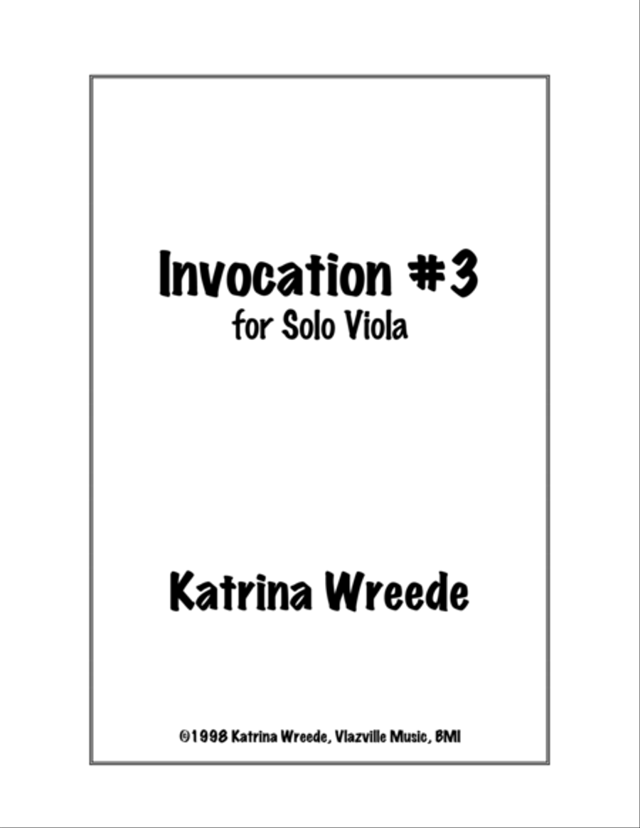 Invocation #3-for Viola Invocation #3-for Viola Viola Solo scores gallery preview page 1