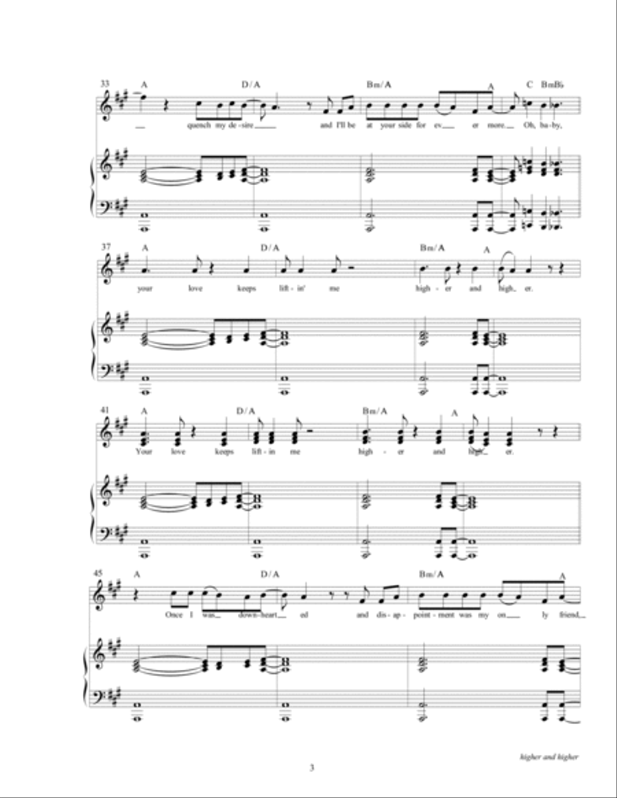 (your Love Has Lifted Me) Higher And Higher Voice scores gallery preview page 5