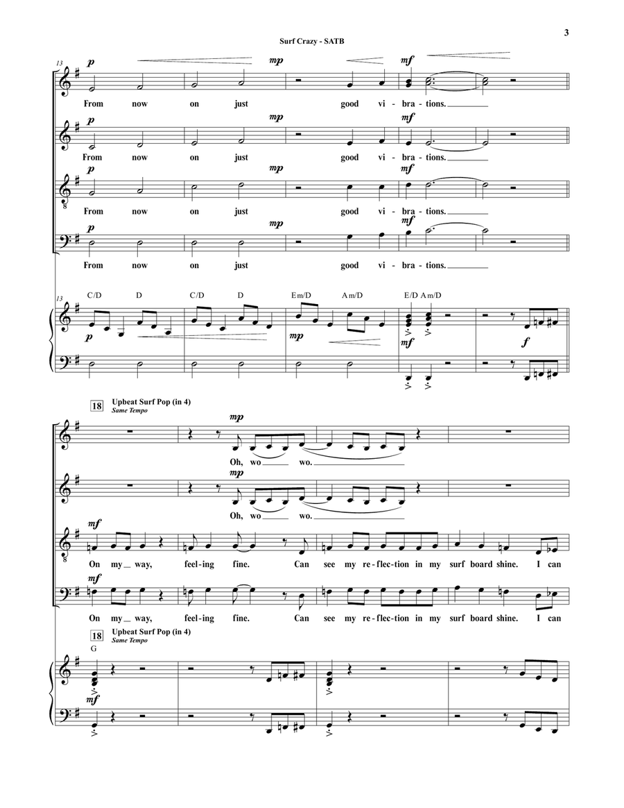 Surf Crazy 4-Part scores gallery preview page 3