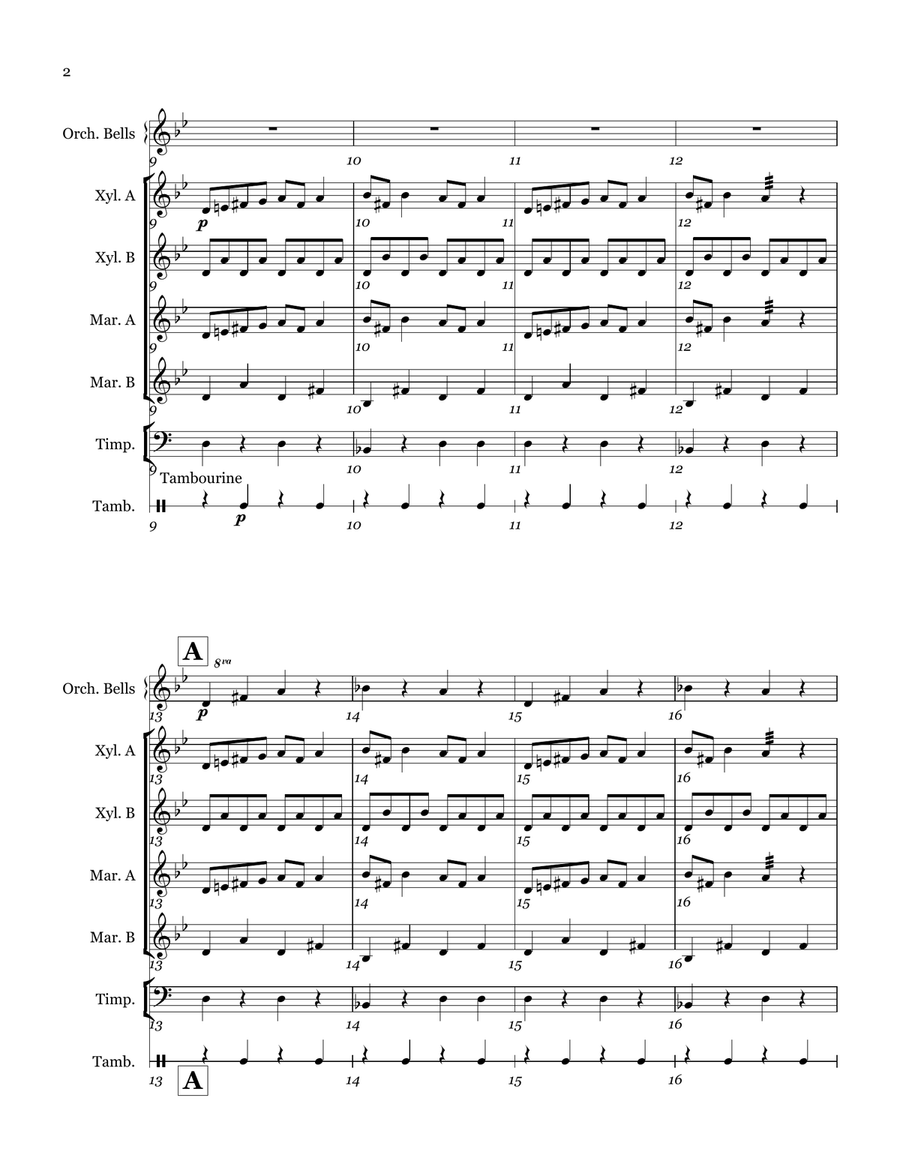 In The Hall Of The Mountain King from Peer Gynt Suite Marimba scores gallery preview page 2