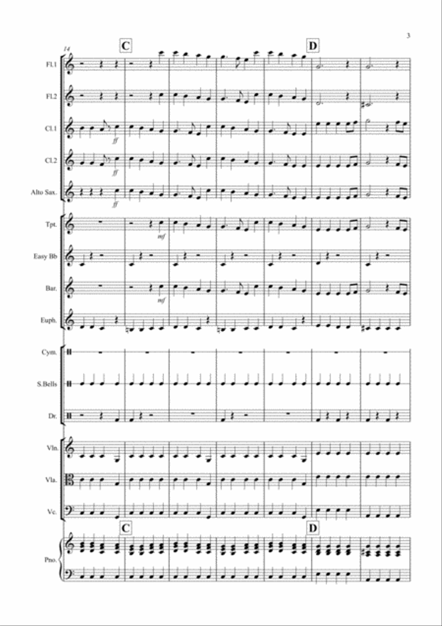 Joy to the World (Rock Style!) for School Orchestra Full Orchestra scores gallery preview page 3