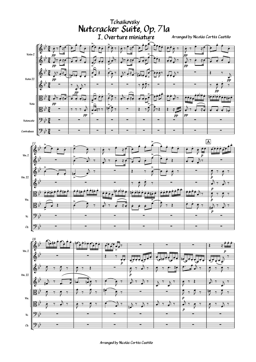 Tchaikovsky - Nutcracker Suite Op. 71a for String Orchestra String Orchestra scores gallery preview page 3
