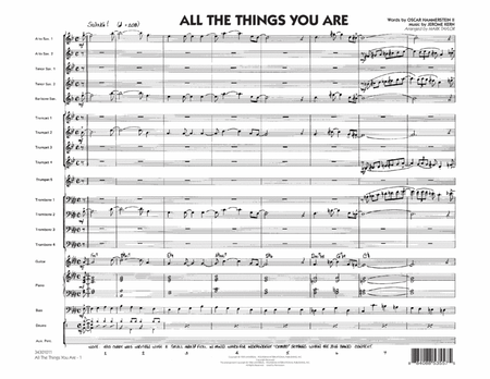All The Things You Are - Conductor Score (Full Score)