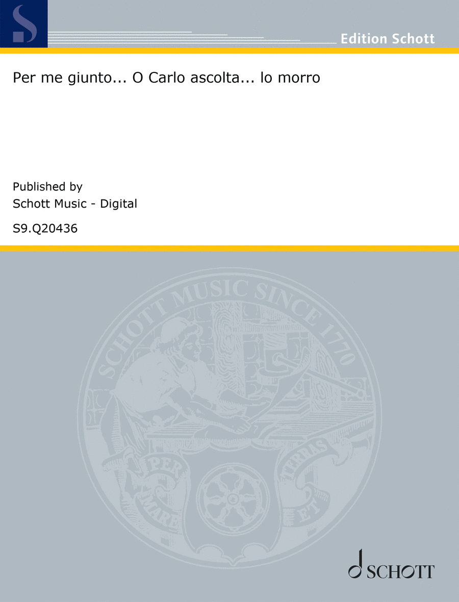 Per me giunto... O Carlo ascolta... lo morrò Baritone Voice scores gallery preview page 1