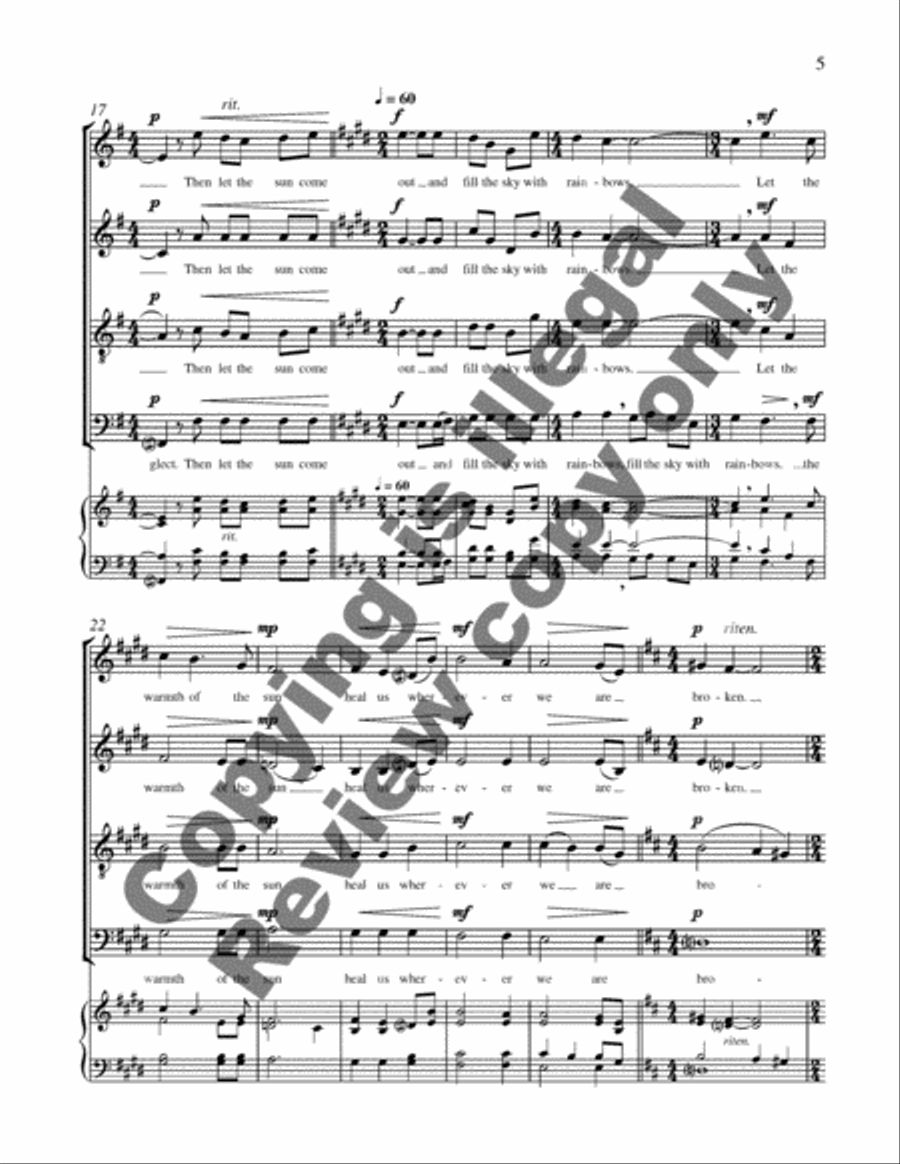 A Prayer for the World A Prayer for the World 4-Part scores gallery preview page 9