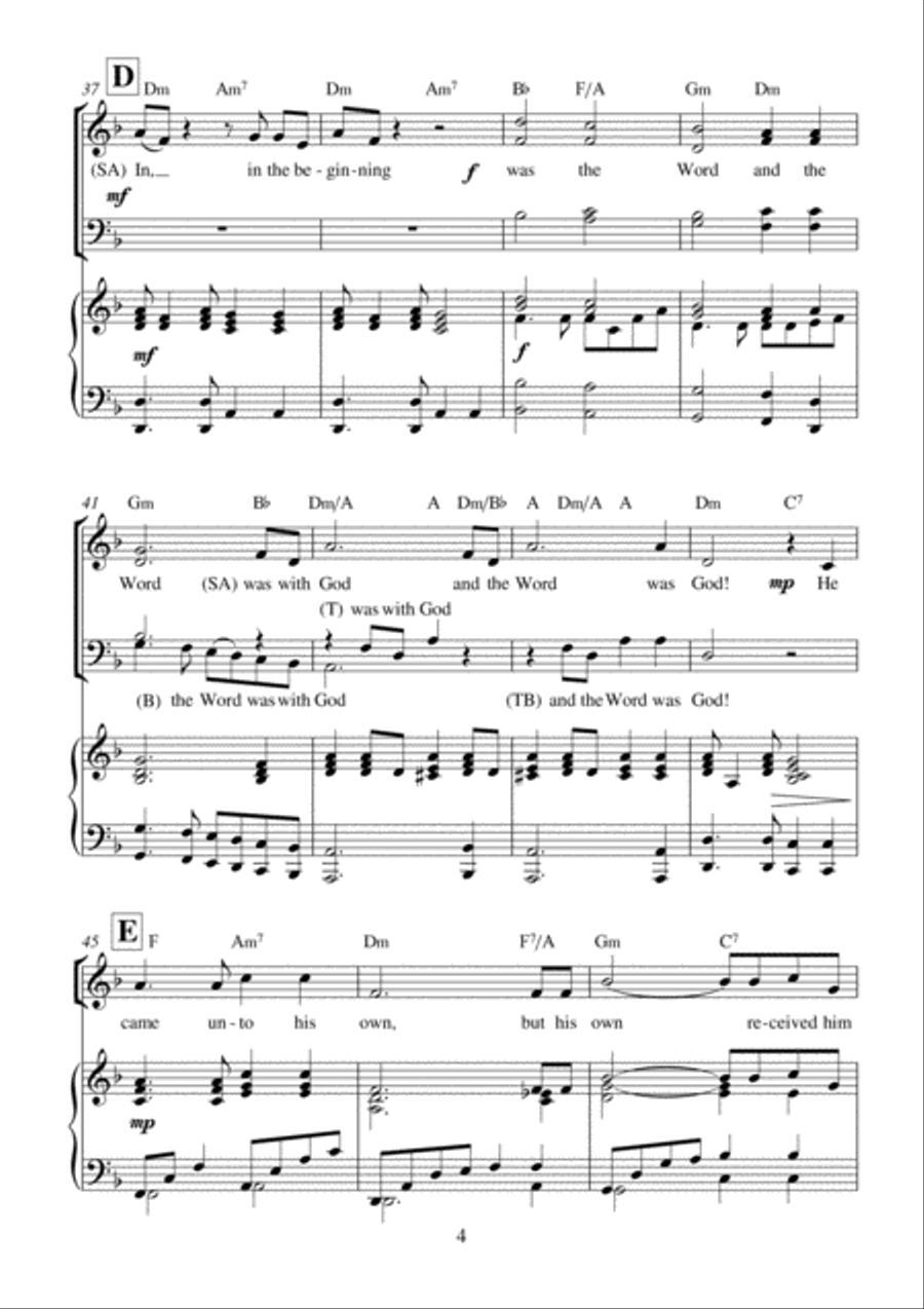 The Word became Flesh 4-Part scores gallery preview page 6