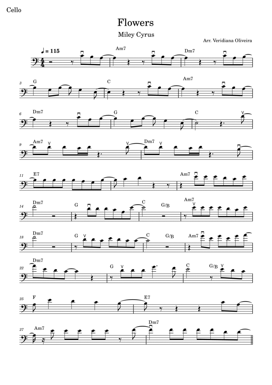 Flowers Flowers Piano scores gallery preview page 1