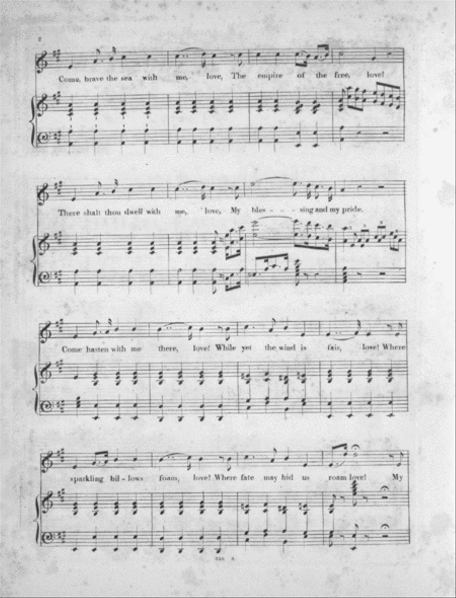 Come Brave With Me the Sea, Love. Suoni la Tromba Intrepido Voice scores gallery preview page 2