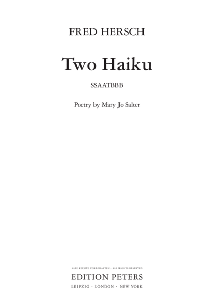 Two Haiku