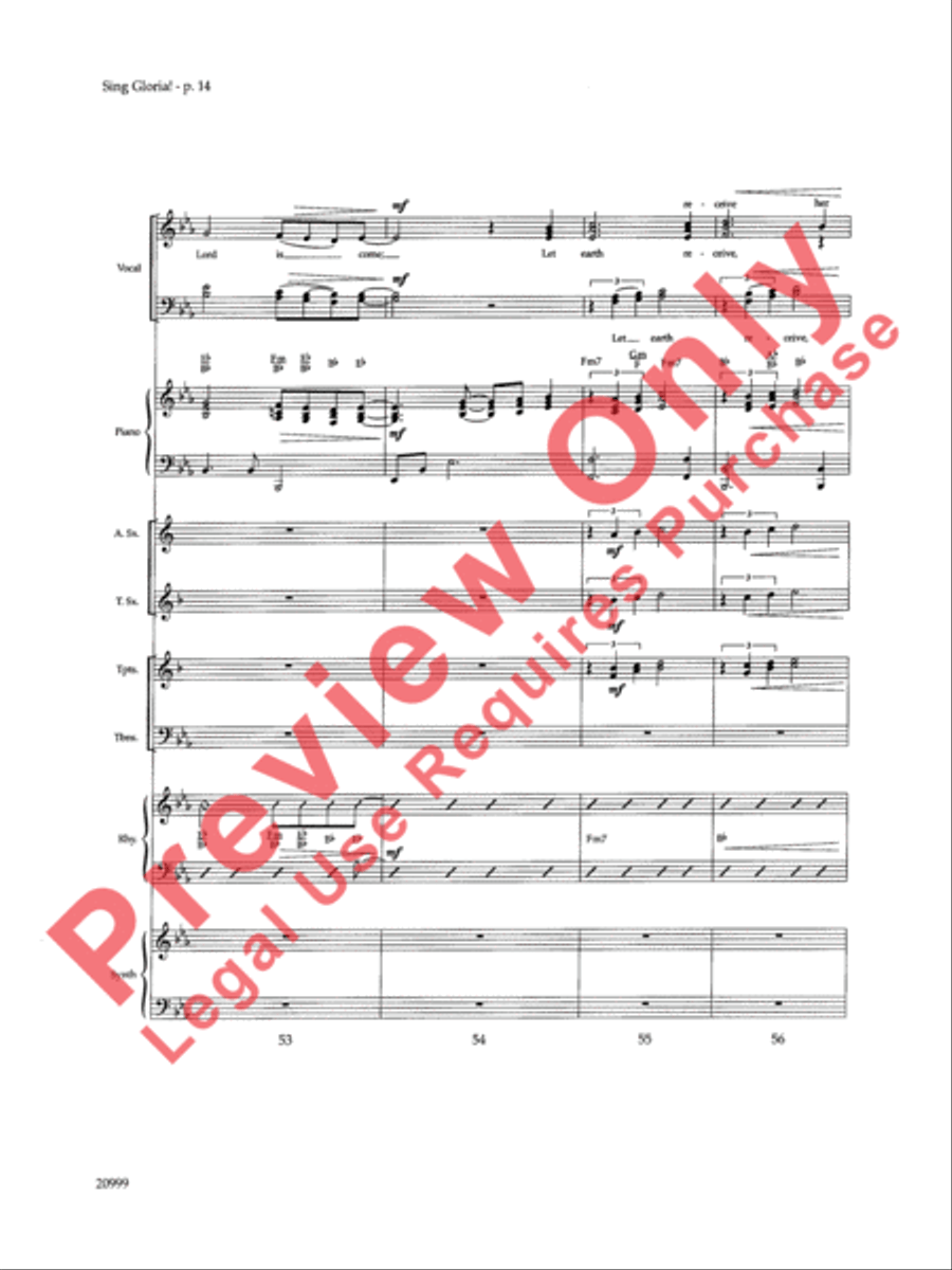 Sing Gloria! (A Song for Christmas) Choir scores gallery preview page 15
