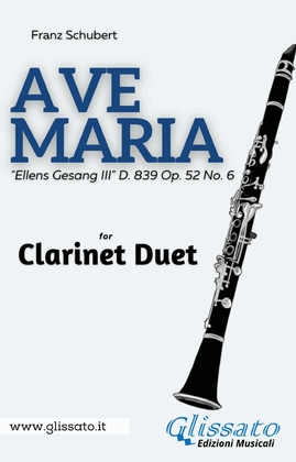 Book cover for Ave Maria (Schubert) - Clarinet duet