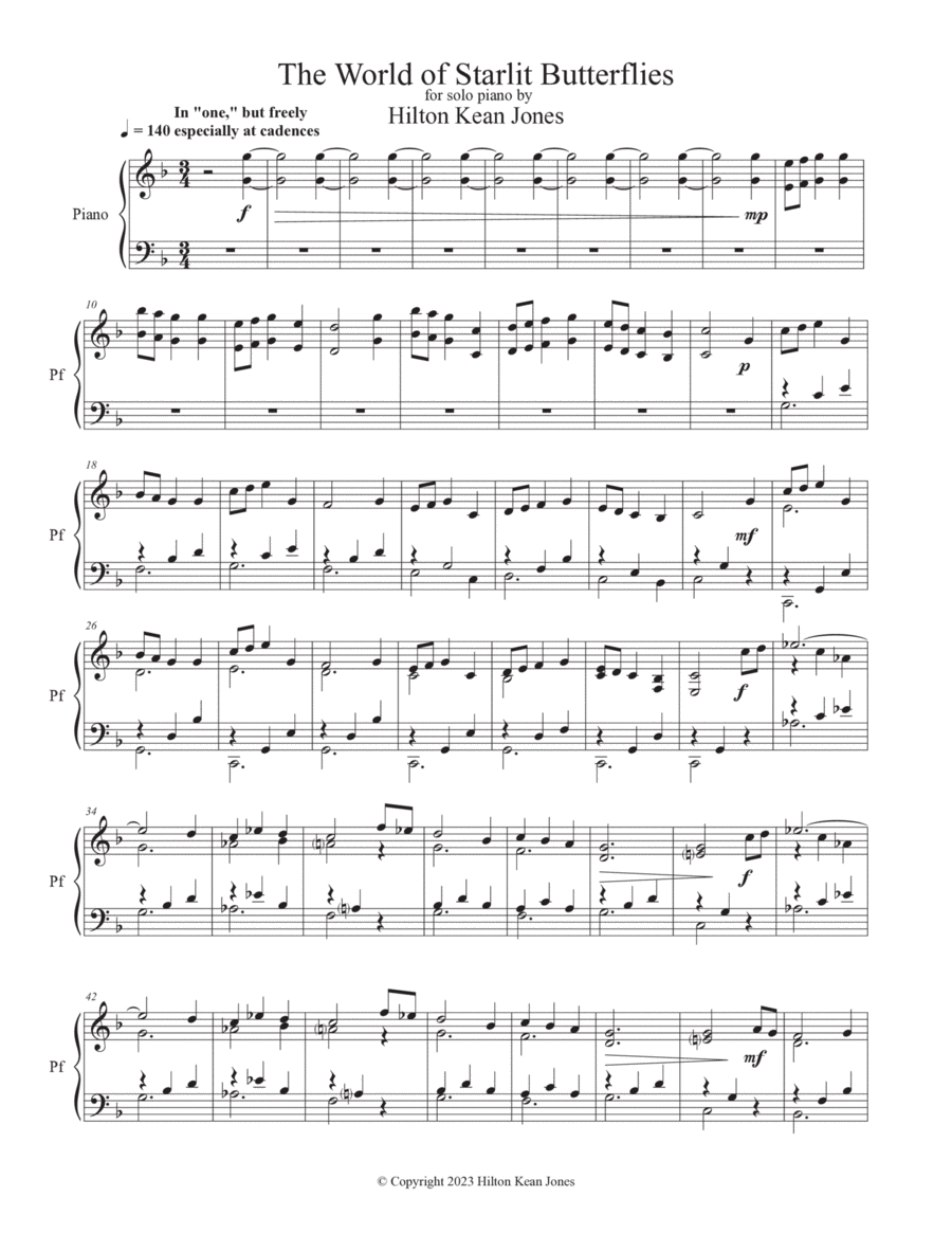 The World of Starlit Butterflies Piano Method scores gallery preview page 1
