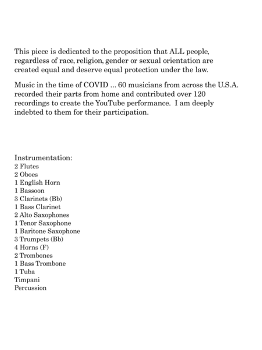 Overture for Equality (Band) Concert Band scores gallery preview page 2