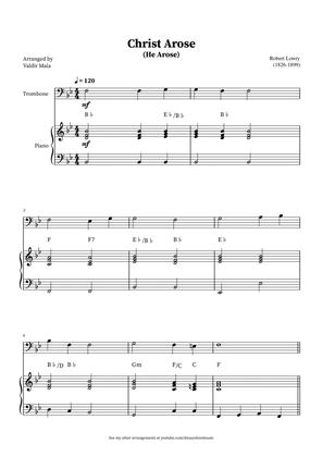 Book cover for Christ Arose (He Arose) - Trombone and Piano (with chords)