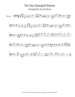 Book cover for The Star Spangled Banner - Bassoon