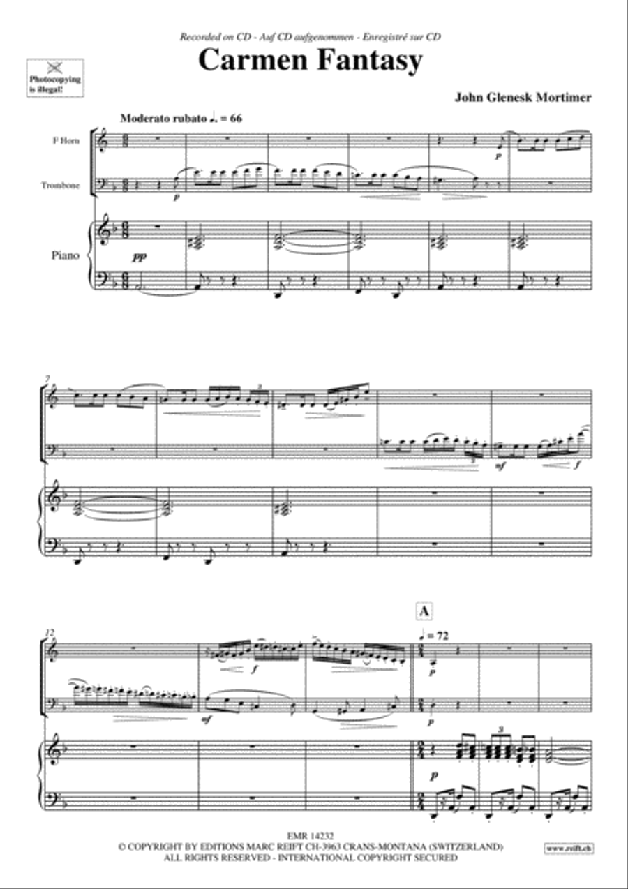 Carmen Fantasy Carmen Fantasy Brass Ensemble scores gallery preview page 3
