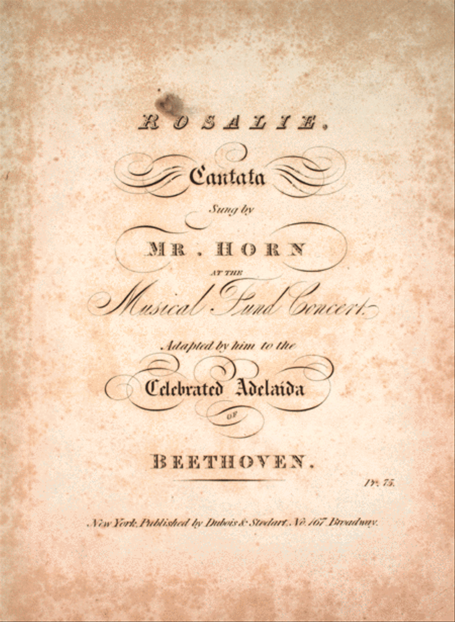Rosalie. Cantata Voice scores gallery preview page 1