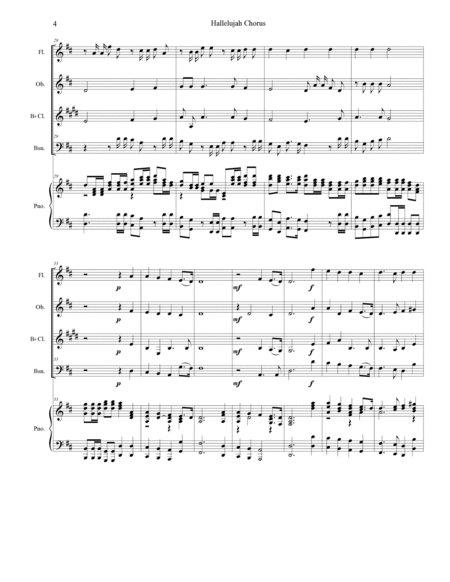 Hallelujah Chorus (Woodwind Quartet and Piano) image number null