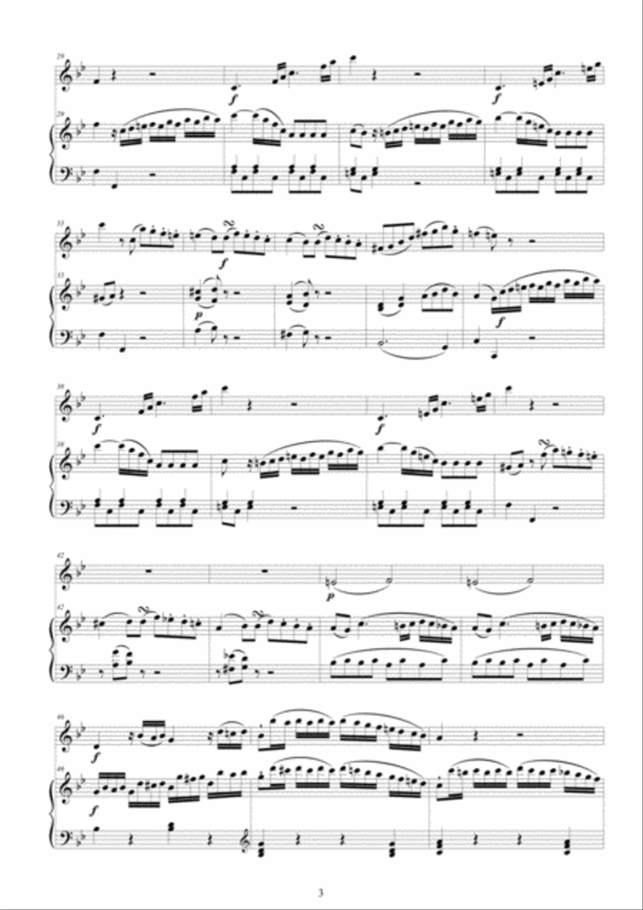 Mozart - Violin Sonata No.32 in B flat major K 454 for Violin and Piano - Score and Part Violin Solo scores gallery preview page 3