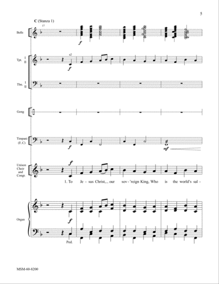 To Jesus Christ, Our Sovereign King Choir scores gallery preview page 5