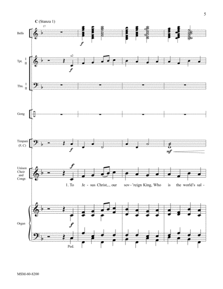 To Jesus Christ, Our Sovereign King (Downloadable Full Score)
