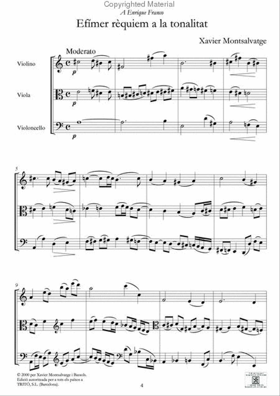 Efímer rèquiem a la tonalitat String Trio scores gallery preview page 2