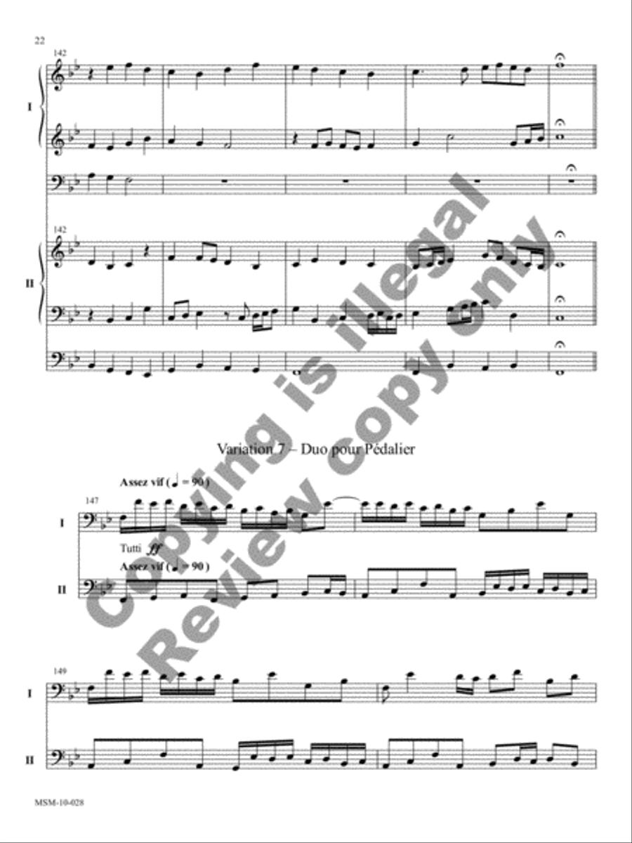 Variations on Veni Creator Spiritus Organ scores gallery preview page 11