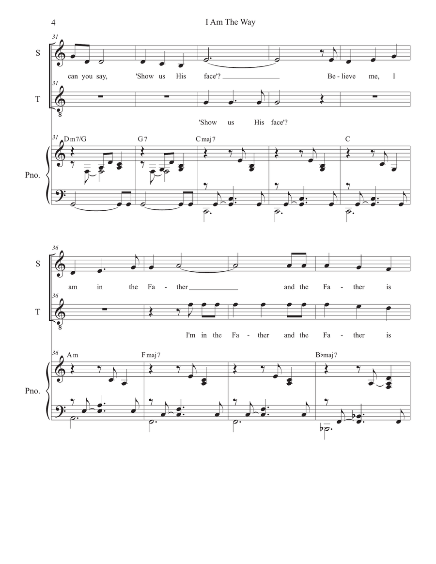 I Am The Way (2-part choir - (Soprano and Tenor) 2-Part scores gallery preview page 4