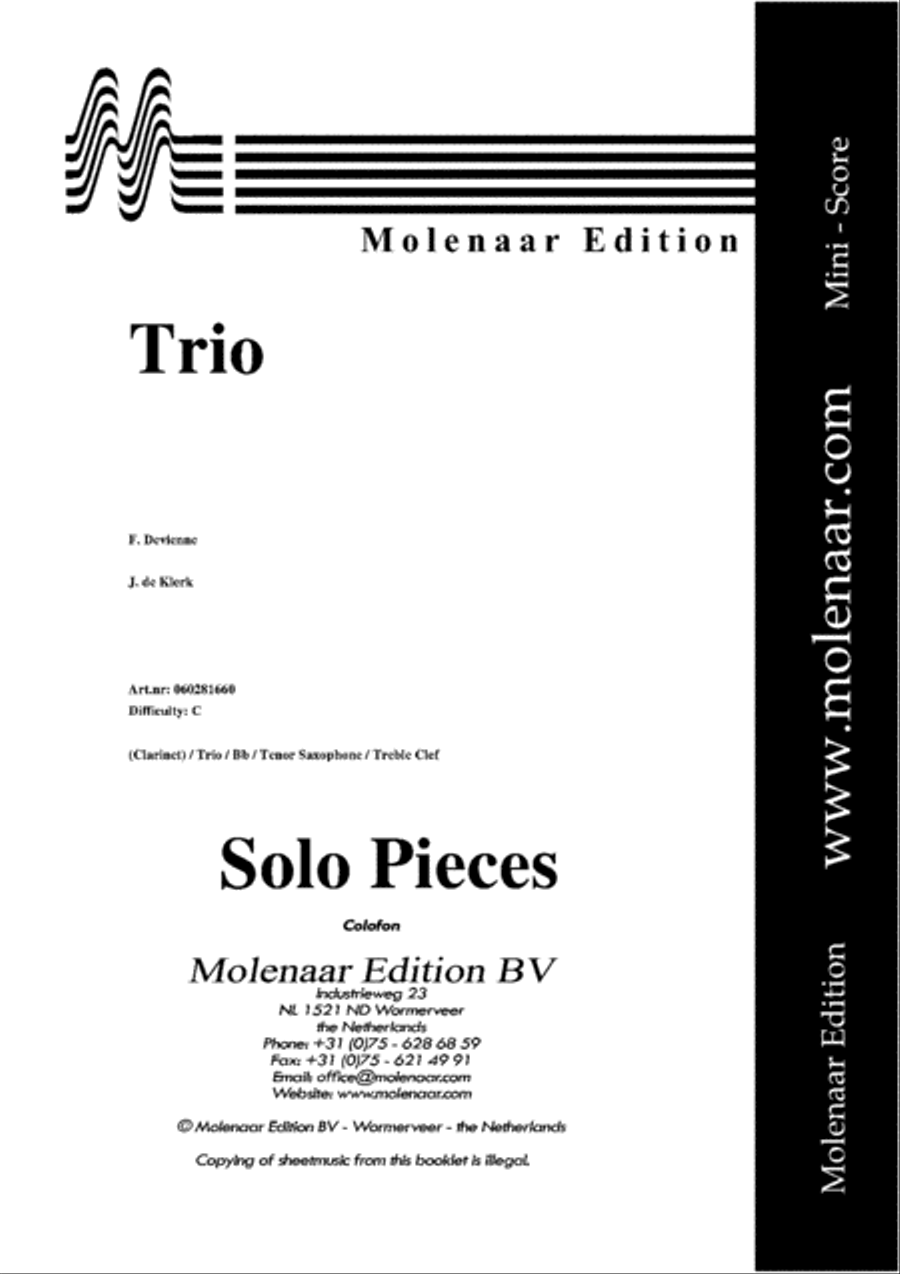 Trio Trio Clarinet scores gallery preview page 2