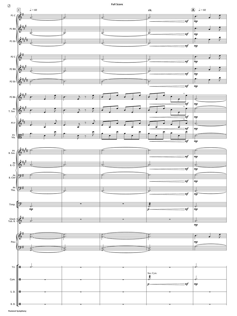 Pastoral Symphony (Flexible Instrumentation) Concert Band scores gallery preview page 5