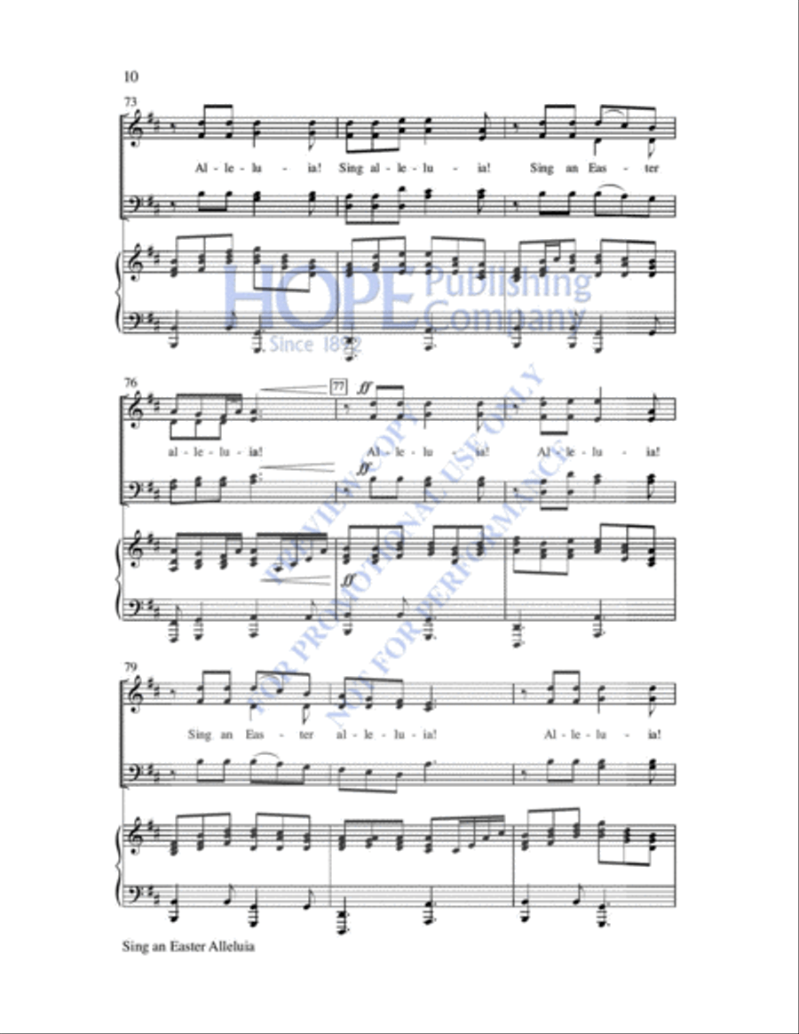 Sing an Easter Alleluia 4-Part scores gallery preview page 11
