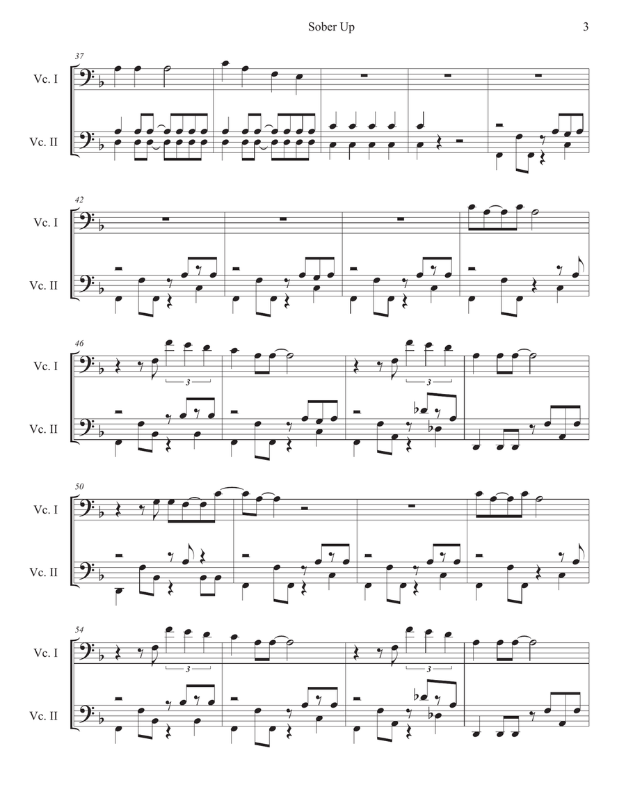 Sober Up String Duet scores gallery preview page 3