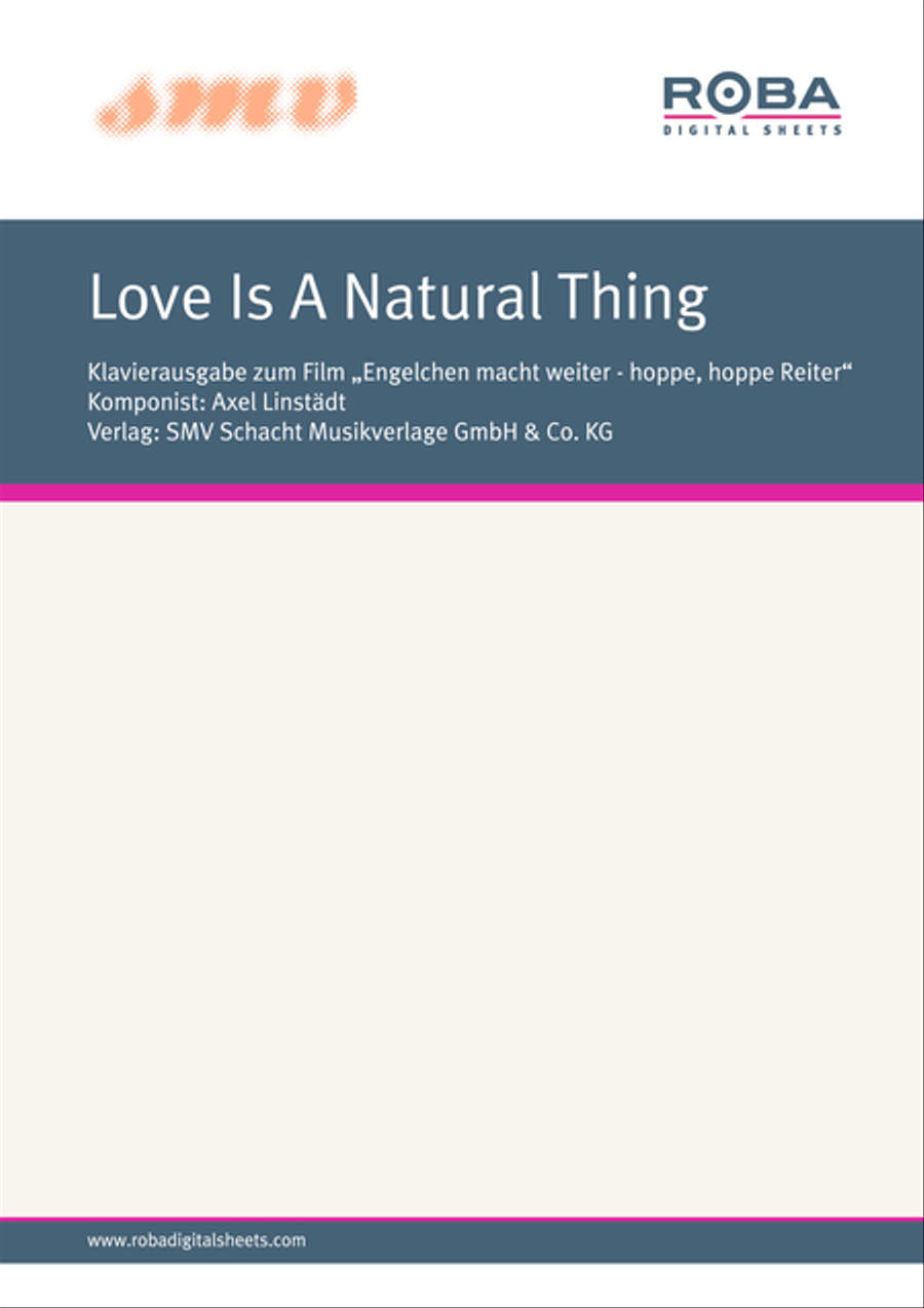 Love Is A Natural Thing Piano, Vocal scores gallery preview page 1