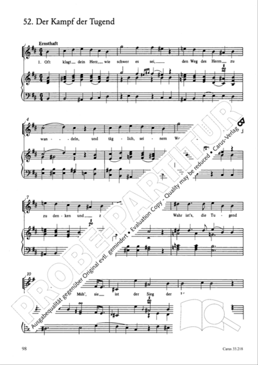 Geistliche Oden und Lieder (Gellert) Collection / Songbook scores gallery preview page 93