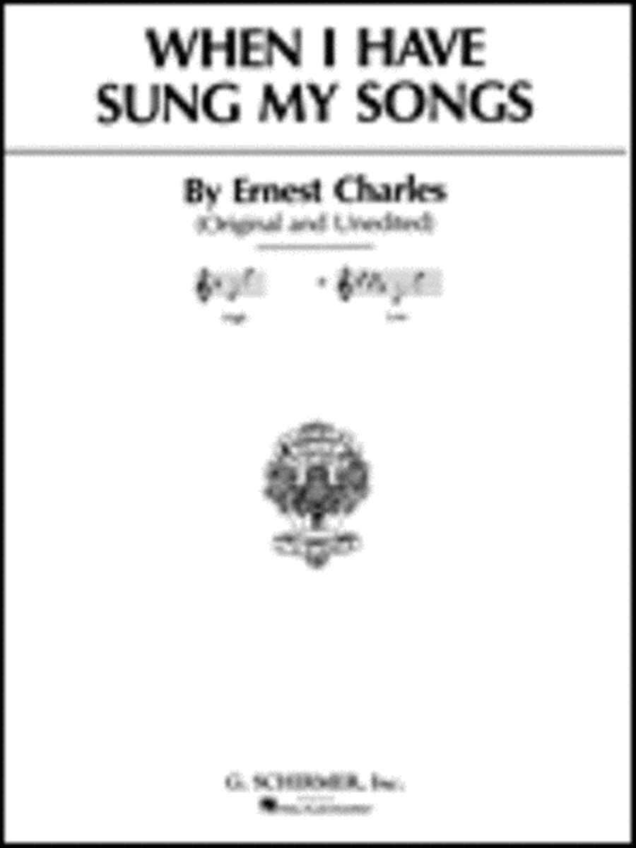 When I Have Sung My Songs Voice scores gallery preview page 1