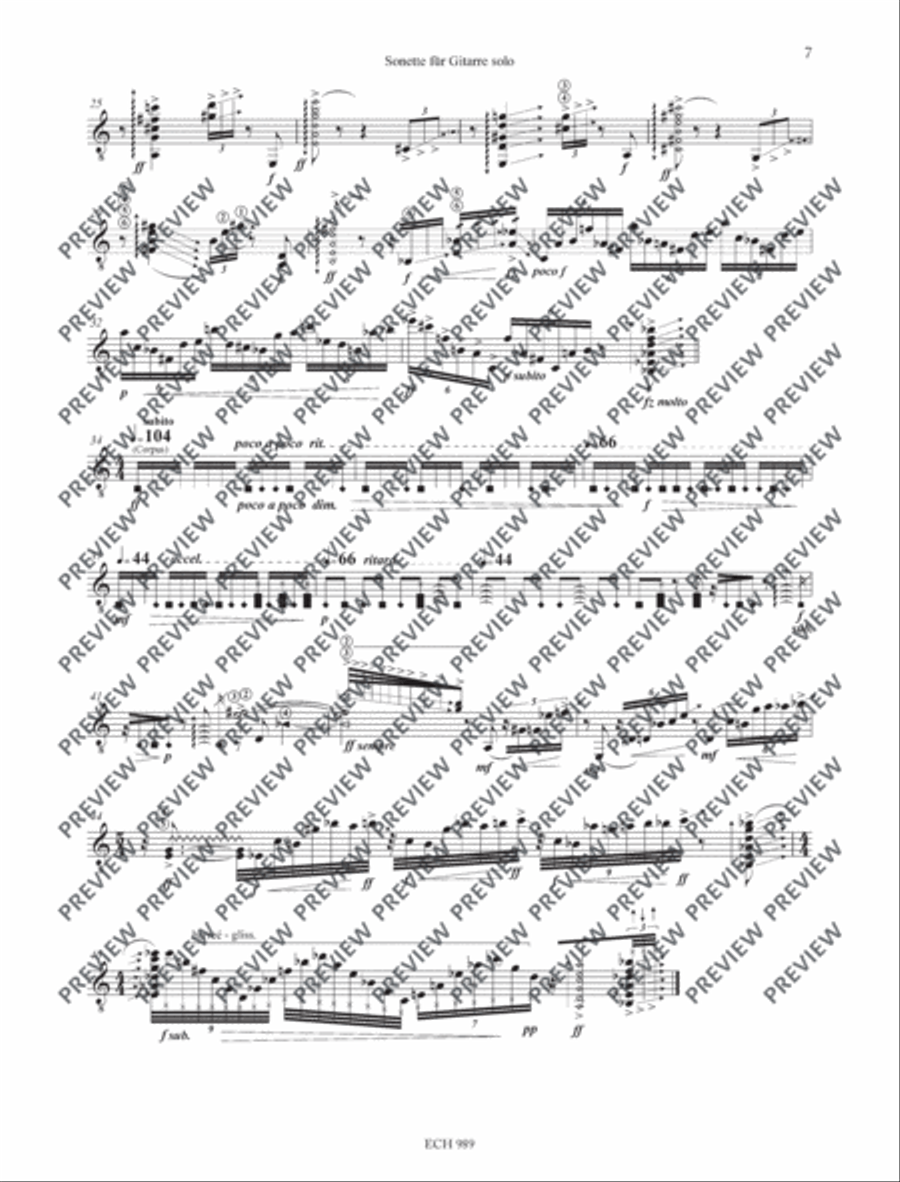 Sonette Sonette Guitar scores gallery preview page 8