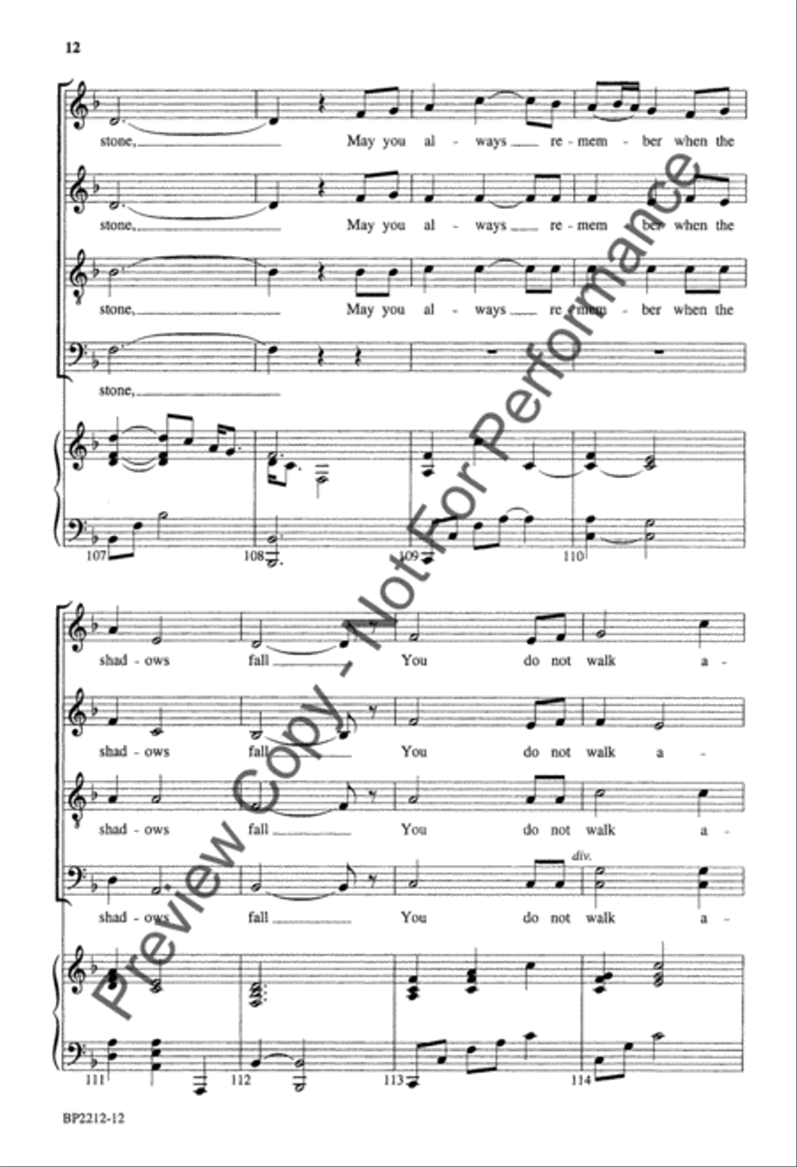 You Do Not Walk Alone 4-Part scores gallery preview page 12