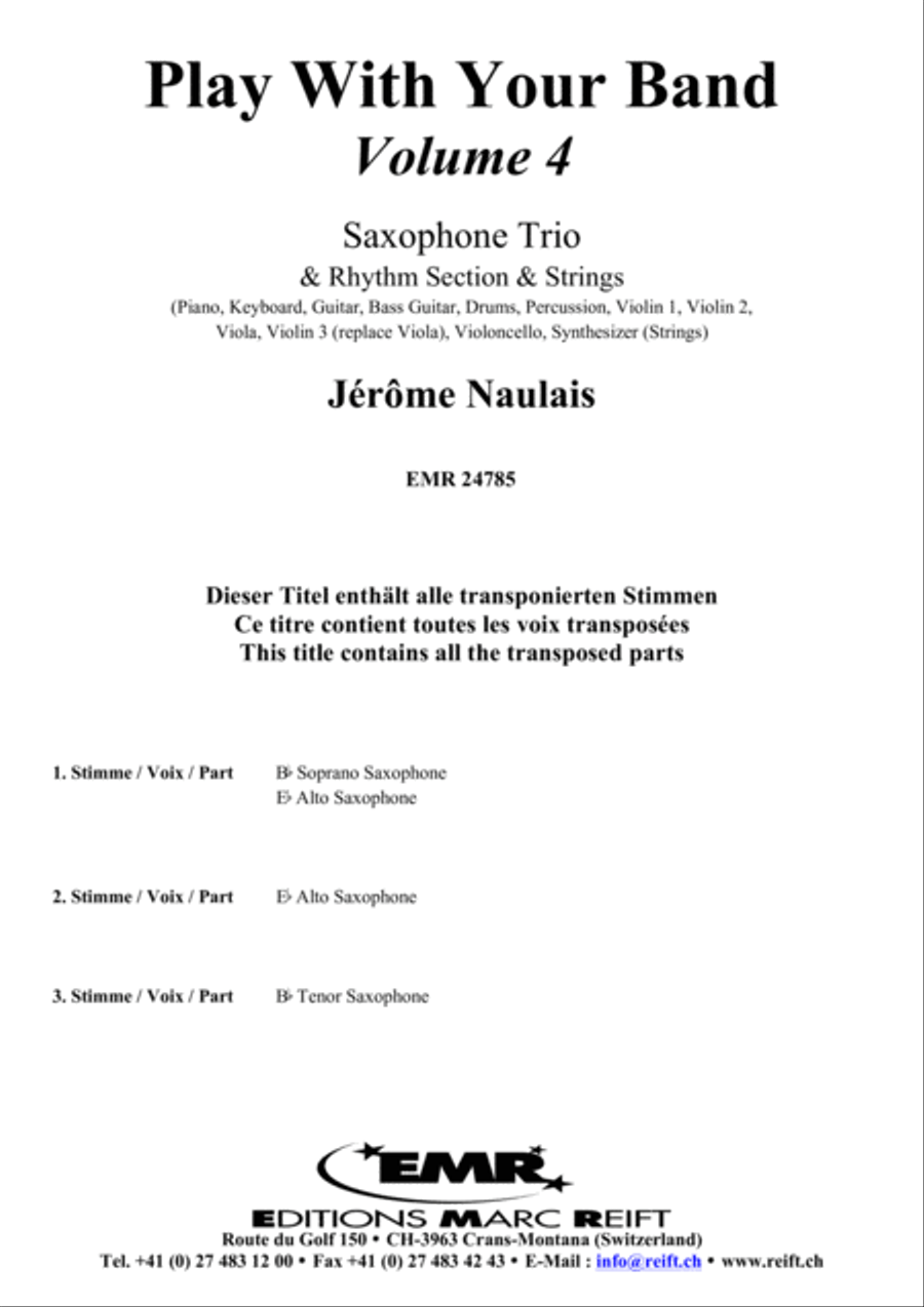 Play With Your Band Volume 4 Saxophone Ensemble scores gallery preview page 3