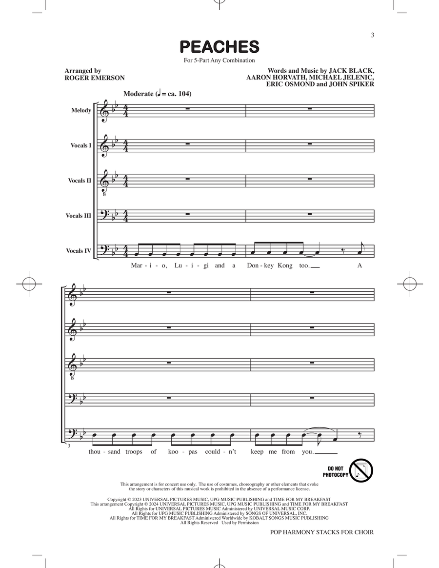Pop Harmony Stacks for Choir Choir scores gallery preview page 1