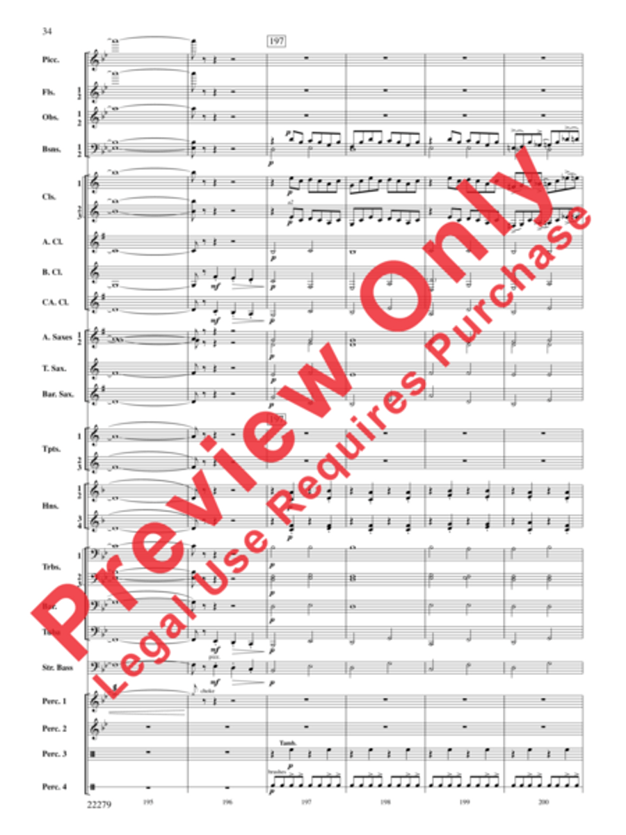 Bayou Breakdown Concert Band scores gallery preview page 35