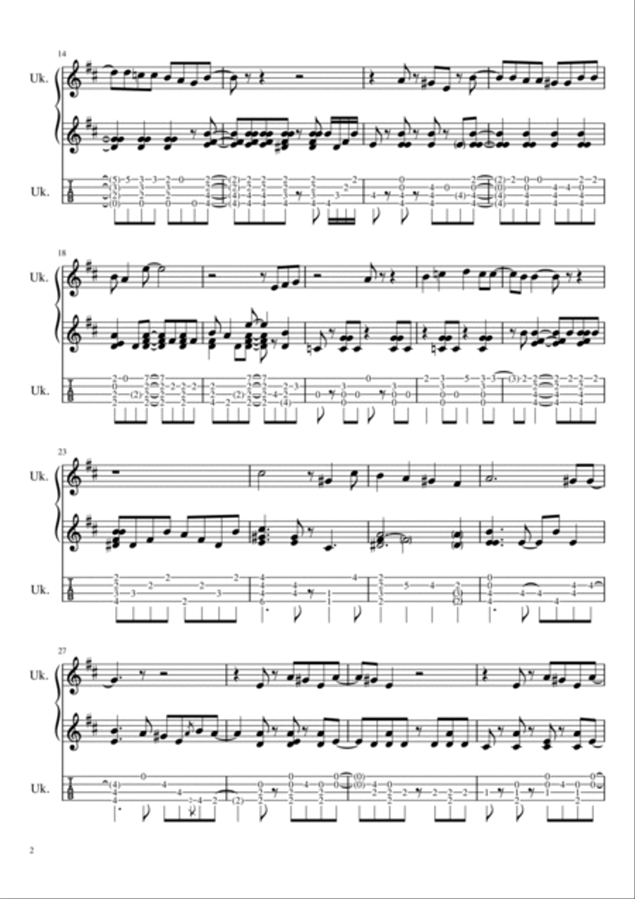 Cha La Head Cha La Ukulele scores gallery preview page 2