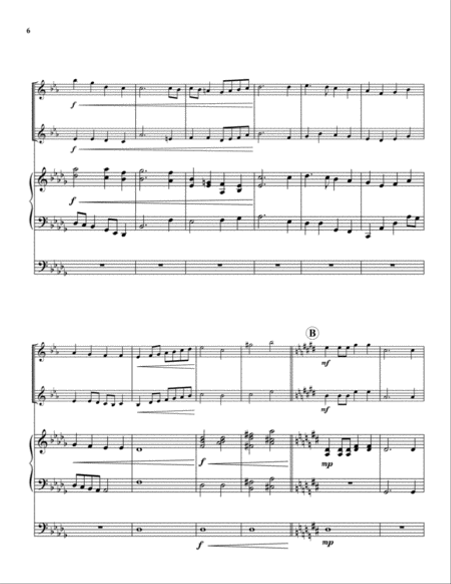 4 Mjestic Hymns Brass Duet scores gallery preview page 6
