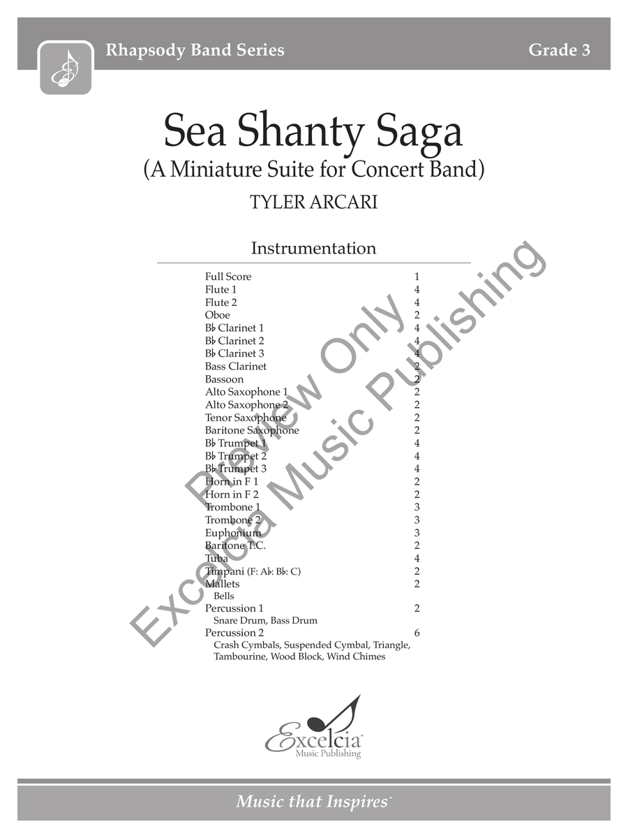 Sea Shanty Saga Concert Band scores gallery preview page 2