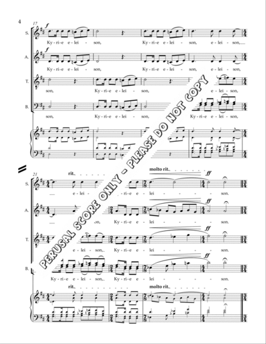 Missa Brevis 4-Part scores gallery preview page 4
