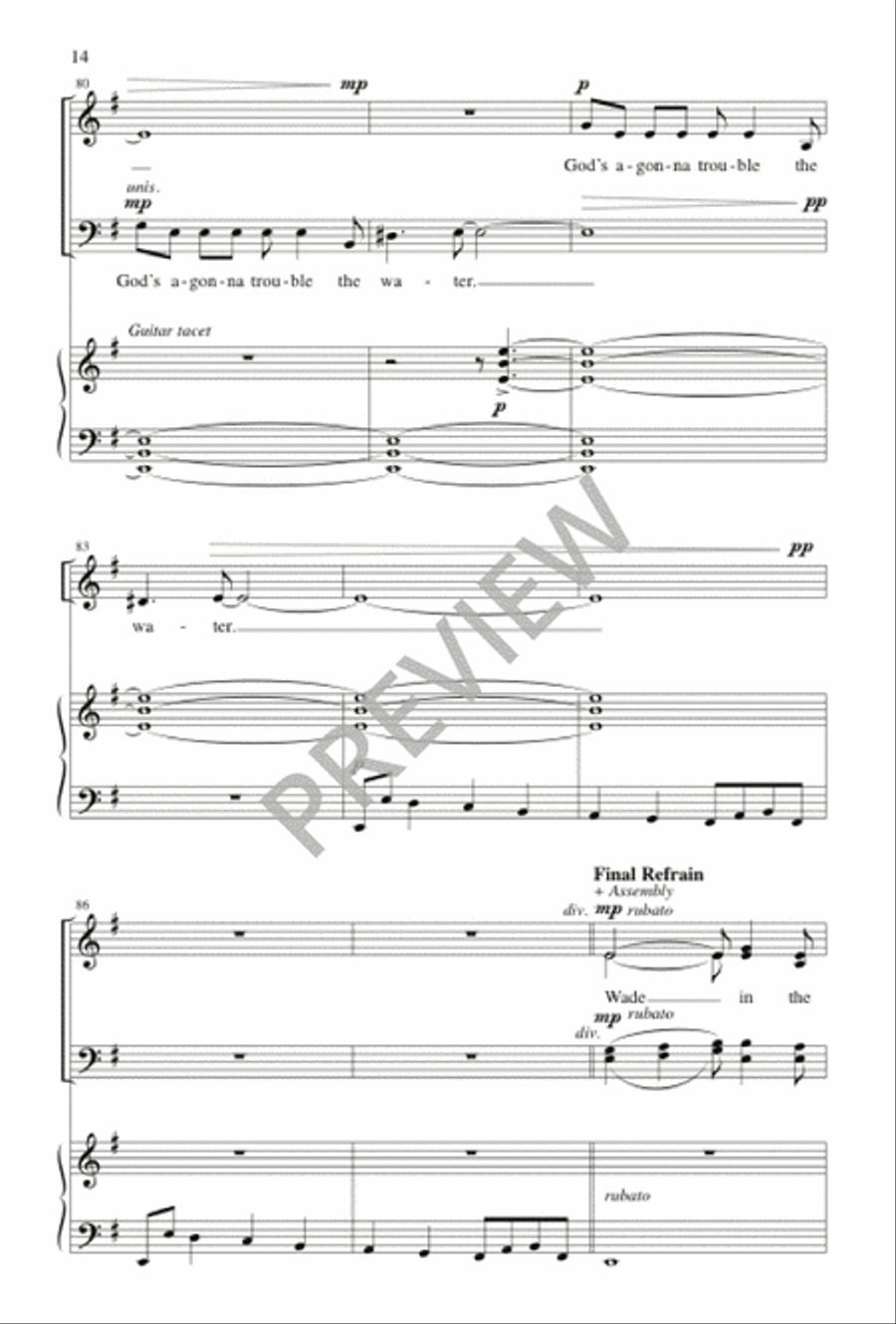 Wade in the Water 4-Part scores gallery preview page 15